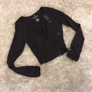 AE Soft & Sexy Long Sleeve Cropped Wrap